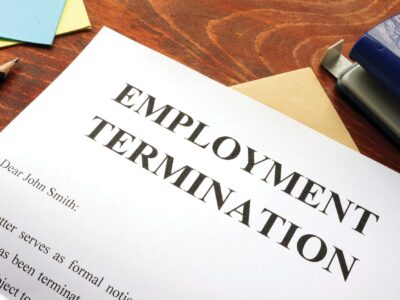 Emploinment termination letter. Unfair dismissal concept.